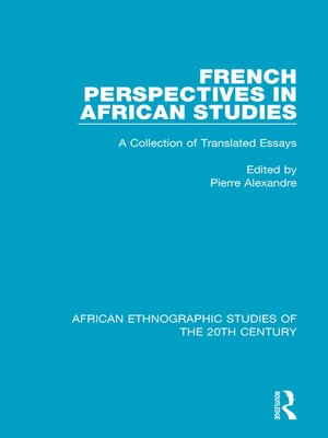 cover image of French Perspectives in African Studies